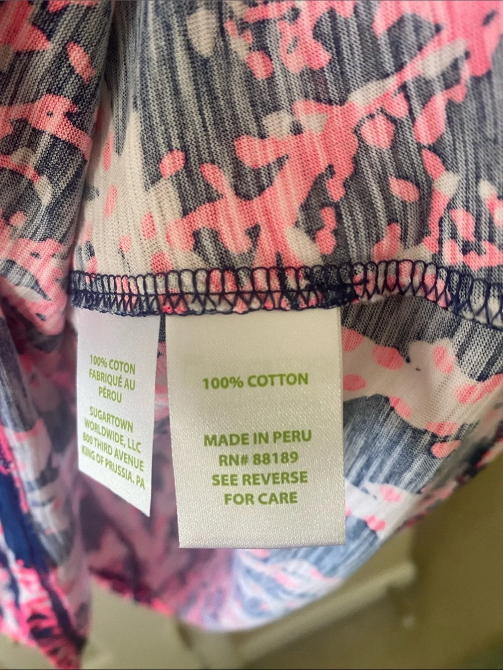 Lilly Pulitzer Navy and Hot Pink Floral Mini Dress - Picture 2 of 2